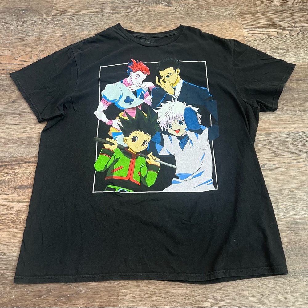 Hunter x Hunter Graphic T-Shirt Men XL Black Anime Gon Killua Hisoka Leorio